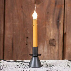 Petite Cone Window Light in black tin - electric